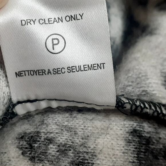 Linea Domani Wool Blend Jacket Size 14 Gray & Black 3 Button Pockets - Picture 8 of 9